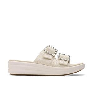 NWT Clarks CloudSteppers Women’s Drift Buckle Slide Sandal Cream Size 8
